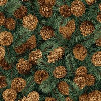 VIP Fabrics Mountain Retreat Pinecones Fabric