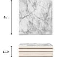 thumbnail image 3 of RYLABLUE Grey marble Set of 4 Coaster for Drinks, Absorbent Ceramic Stone Coasters Cup Mat with Cork Base for Home Kitchen Room Coffee Table Bar Decor, 3 of 4