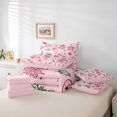 thumbnail image 6 of Manfei Mexmas Floral 7pcs Bedding Comforter Set,Girl Christmas Gifts Queen Bedding Sets,Happy New Year Queen Sheet Sets For Girls Boys,Breathable Home Decor Reversible, 6 of 8