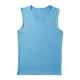 thumbnail image 4 of Camiseta sin mangas de cuello redondo para hombre, de poliéster, a rayas, ajustada, informal, para fitness, con cuello redondo y sin mangas, 4 of 6