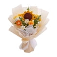 thumbnail image 2 of Ramo de flores de ganchillo con margaritas y girasoles, bendición eterna, decoración del Día de la madre para celebraciones de aniversarios, 2 of 8