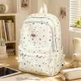 thumbnail image 4 of Teen Casual Polyester Star Print Backpack, Fashion Large Everyday Daypack, Coquette Bookbag for Campus Weekend Commute, 4 of 8