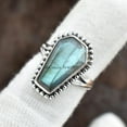 thumbnail image 3 of Natural Labradorite Handmade Ring For Women, Solid 925 Sterling Silver, Blue Fire Gemstone Coffin Ring, Birthday Ring, Anniversary Ring, Wedding Ring, Engagement Ring (Labradorite, Size 7), 3 of 8