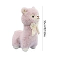 thumbnail image 3 of Cuddly White Alpaca Llama Lamb Toy - 13" Stuffed Animal Cushion Plush Doll, Kawaii Plushie, 3 of 6