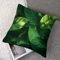 thumbnail image 7 of Acheng Palm Leaves with Lush Branches and Leaves Tropical Jungle Palm Leaves Short Plush Pillowcase Cover Set of 2 White, 7 of 7