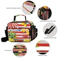 thumbnail image 3 of FORMRS Student Lunch Bag Insulated Reusable Cooler Box with Zipper Pockets, Striped Lemon, 3 of 9