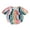 Green Pink, variant on Bagilaanoe Newborn Baby Girl Rompers Rainbow Striped Print Short Sleeve Bodysuit 3M 6M 12M 18M Infant Summer One Piece Jumpsuit