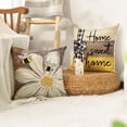 thumbnail image 6 of Home Sweet Home Bee Daisy Throw Pillow Covers, 18 x 18 Inch Love Lives Here Spring Summer Stripes Polka Dots Cushion Case for Sofa Couch Set of 4, 6 of 6
