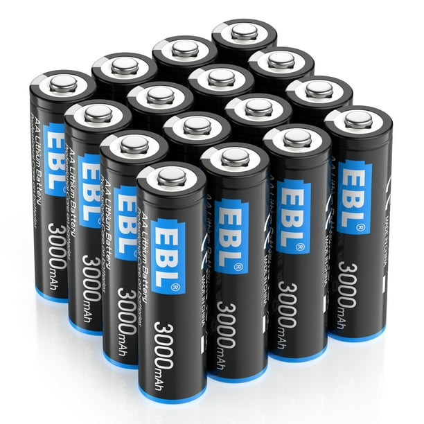 EBL Lithium AA Batteries 16Pack 1.5V Long Lasting AA Battery