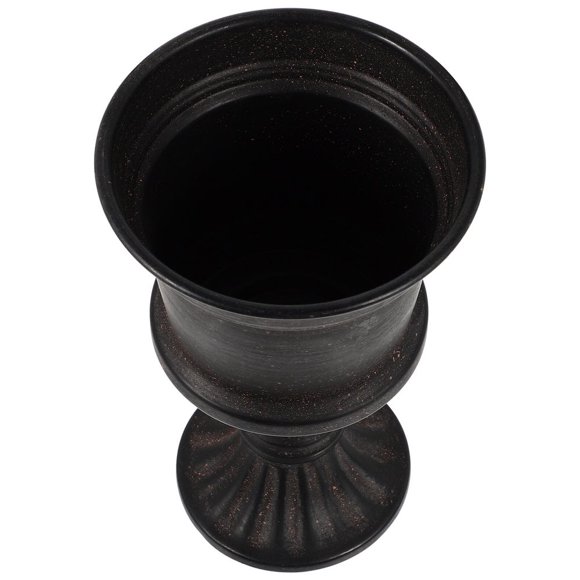 DEBGFS Black Tall Urn Planter Tree Pots Outdoor Large Flowerpot Simple Vase,none,none