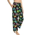 thumbnail image 2 of Xecao Geometric Dinosaur Women's Straight Lounge Pajama Pants: The Epitome of Relaxed Sleepwear, 2 of 9