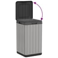 thumbnail image 5 of vidaXL Outdoor Garbage Bin Grey 38x38x65 cm PP, 5 of 5