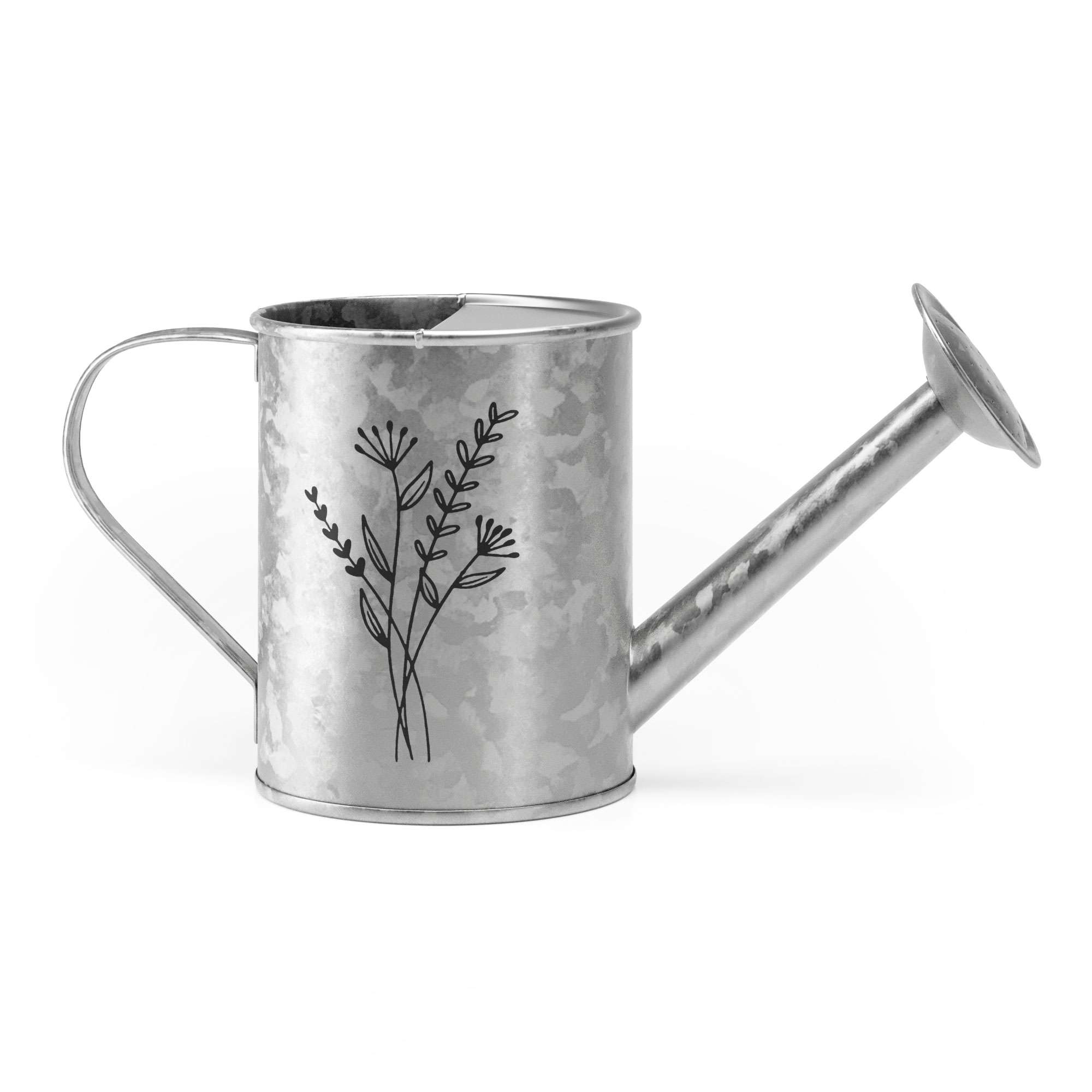 Barnyard Designs Galvanized Metal Small Watering Can Indoor Plants Mini