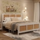 thumbnail image 1 of Tamaño completo-size marco de cama con cabecero: strong metal slats support, noise-free design, no necesita colchón base, 1 of 10