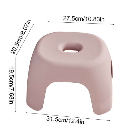 Elegant Plastic Bathroom and Living Room Step Stool with Anti-Slip Base, Reinforced Stability, Versatile Use for Adults and Household Tasks