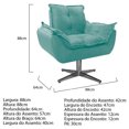 thumbnail image 5 of Sillón Odette B base de metal - Turquesa claro WEIK Odette, 5 of 5
