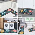 thumbnail image 5 of Pioneer Flower Floral Print Pattern Kitchen Rugs Sets Of 2,Anti Fatigue Kitchen Mat Rugs Non Slip Washable,Decorative Kitchen Floor Mats for Kitchen,Sink,Laundry,17"x30"+17"x47", 5 of 7