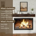 thumbnail image 4 of 48in.Solid Wood Fireplace Mantel Wall Shelves Wall Mounted Floating Shelf 48"W x 6"H x 8"D, Espresso, 4 of 5