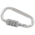 thumbnail image 3 of 2X with Combination Padlock 3 Digits Numbers Padlock Carabiners Silver, 3 of 8