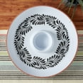 thumbnail image 2 of INFUSE 16" Lebrillo Pattern Melamine Chip & Dip Serving Platter for Outdoor Parties Entertaining, Black, 2 of 4
