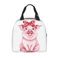 thumbnail image 1 of PrelerDIY Mignonne Boîte à Lunch Cochon Rose Sac-Repas Isolé Sac à Lunch Réutilisable Sac à Collation Contenant Alimentaire pour Garçons Filles Hommes Femmes École Travail Voyage Pique-Nique, 1 of 4