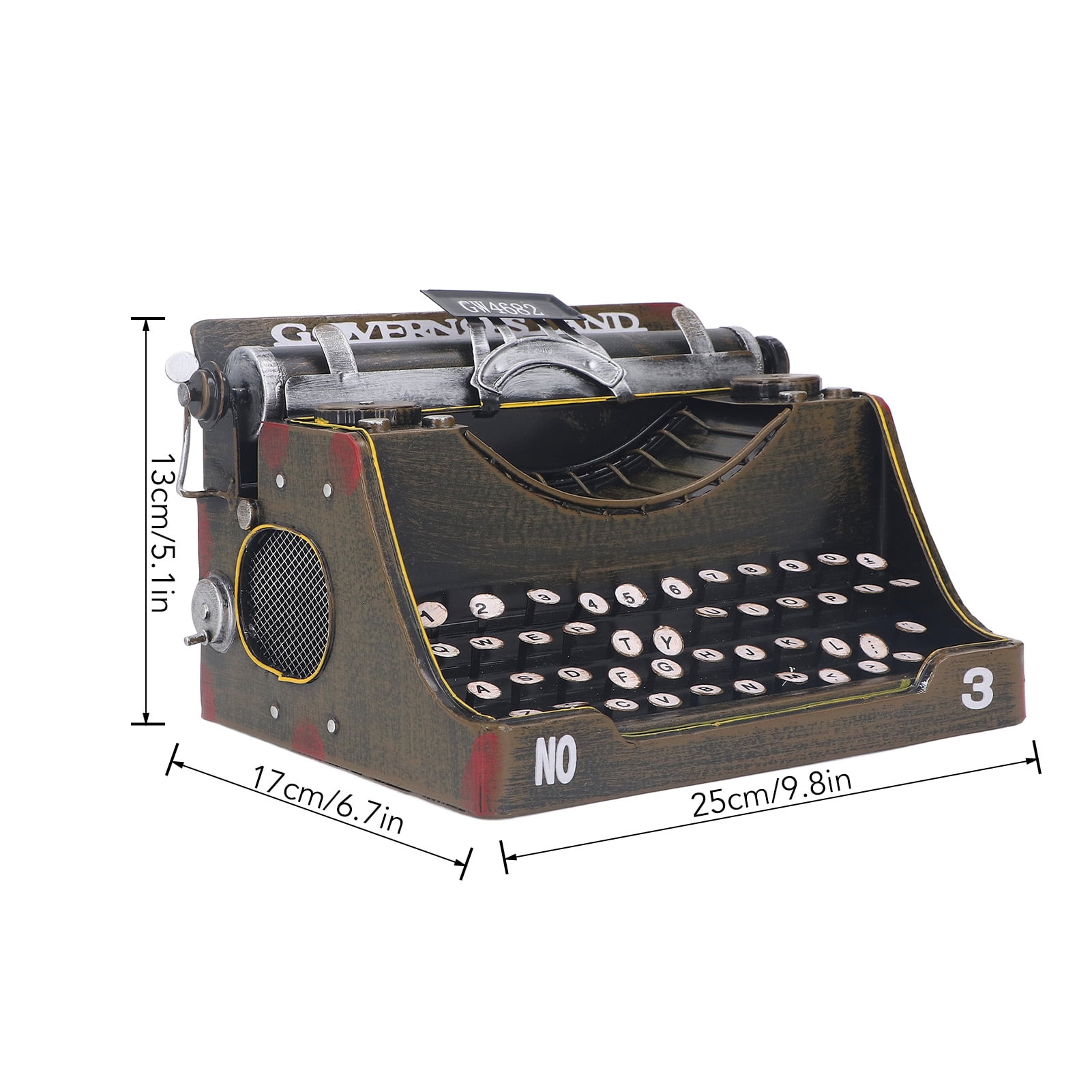 Retro Vintage Typewriter, Classic Manual Typewriter Model High Hardness For Living Rooms