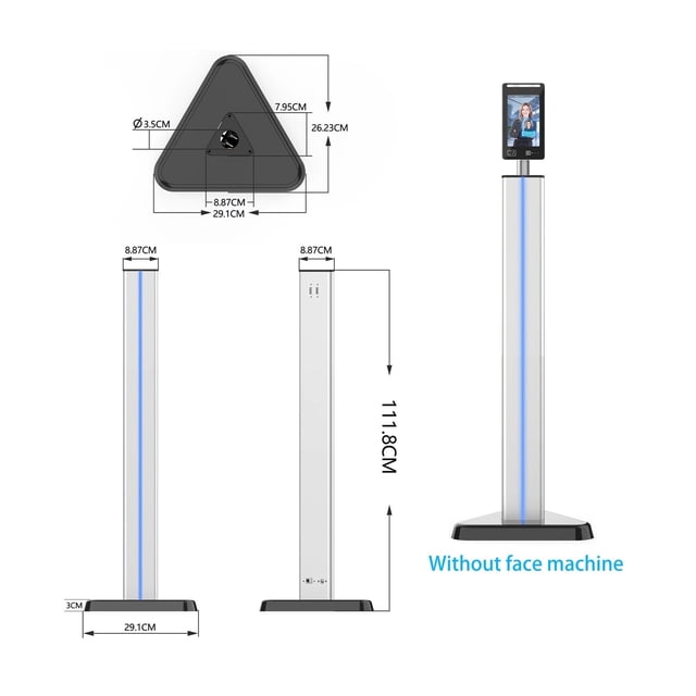 Biometric Fingerprint Time Clock, Face Recognition Attendance Machine Function Development TFT LCD Display Equipment Machines