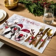 thumbnail image 4 of Christmas Placemats Set of 4, Christmas Dogs Place Mats Puppy Snowflake Placemat Table Decoration for Kitchen Table Dinner Xmas Holiday Party Home Decor Indoor Outdoor 13x19 Inch, 4 of 9