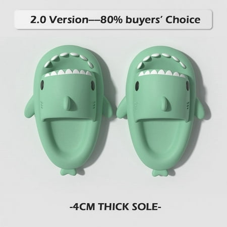 

QWZNDZGR 2022 Summer Men Shark Slippers Cartoon Unisex Slides Men Beach Sandals EVA Bathroom Children Slippers Kids Toddler Couples Shoes