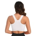 thumbnail image 4 of A AGROSTE Women's Zip Front Closure Sports Bra - Seamless Wirefree Post Surgery Zipper Padded Racerback Workout Gym Yoga Bras, 4 of 6