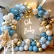 thumbnail image 2 of Kit de arco de guirnalda de globos dorados y azules burdeos para niños, decoración para fiestas de cumpleaños, baby shower, suministros para bodas, decoración con globos de látex, 2 of 5