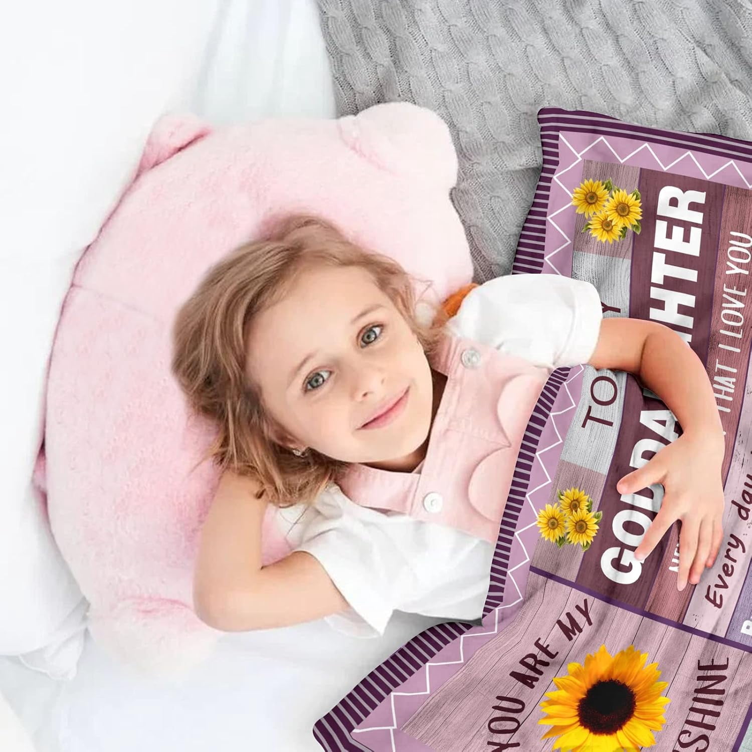 Goddaughter Gifts from Godmother Godfather Godparents, God Daughter Gift Blanket, Christian Christmas Baptism First 1st Communion Confirmation Gifts for Teen Girls Goddaughter Women Blanket