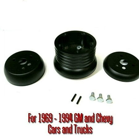 1969 Chevy Nova Parts New World Motoring 5 or 6 Hole Billet Steering Wheel Adapter for 1969 to 1994 Chevy Cars and Trucks ()