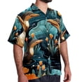 thumbnail image 2 of Platypus Men's Short Sleeve Poplin Shirts, Casual Printed Button Down Tops for Summer Beach, Unisex with Spread Collar, 2 of 6