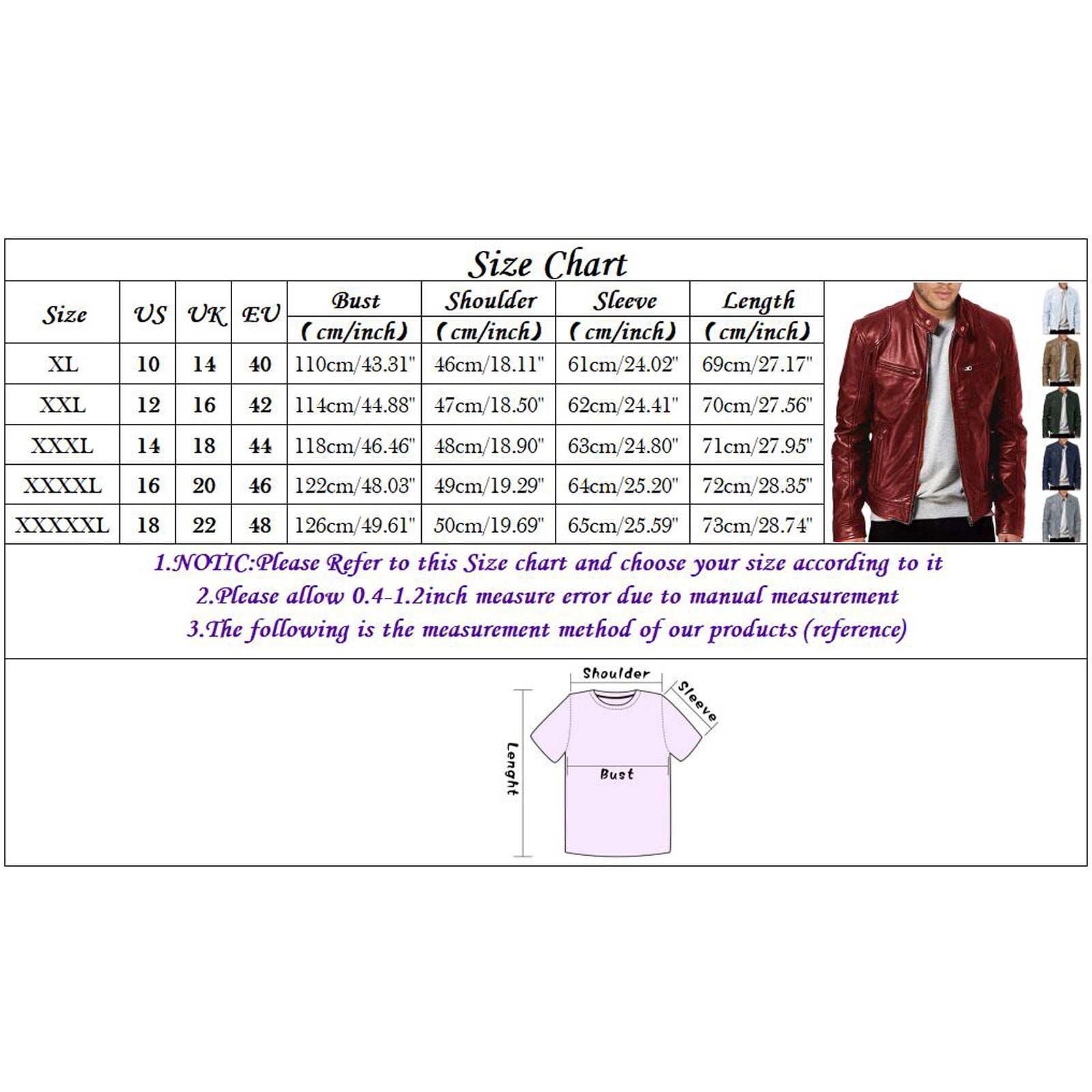 XDZJLR Men Vintage Cool Jacket Leather Long Sleeve Autumn Winter Stand Collar Club Coat