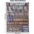 thumbnail image 2 of Retirement Gifts Blanket,Happy Retirement Gifts for Women,Retirement Gifts for Men,Coworker Goodbye Best Retirement Gifts Ideas Retired Throw Blankets Flannel Blanket 50"x 60", 2 of 6