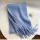 thumbnail image 1 of Zhuge Bufandas de mujer, pashminas, chales y envolturas para vestidos de noche, viajes, oficina, bodas de invierno, bufandas grandes de tacto de cachemira, azul C, 1 of 4