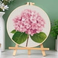thumbnail image 3 of Hydrangea Flower Easy Stamped Cross Stitch Kits for Beginners with Hoop Simple Patterns 11CT Counted Embroidery Needlepoint Crafts Arts for DIY Enthusiasts and Home Decor 26x26cm, 3 of 8