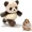 Black, variant on Running Panda Plush Moving Legs Stuffed Animal Toy, 17.7 Inch Interactive Squeeze Fidget Pillow for Couch Bed Car, Cozy Stress Relief Gift for Adults(Black)