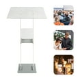 thumbnail image 2 of 46.1in Clear Acrylic Podium Floor Standing Church Lectern Podium Transparent Pulpit School Conference Podium, 2 of 20