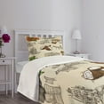 thumbnail image 5 of Ambesonne Jamaican Quilted Bedspread Set 2 Pcs, Vintage Dancing Couple, Twin Size, Multicolor, 5 of 6