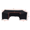 thumbnail image 3 of Patio U Shape Sofa Cover 12 Oz Waterproof - 100% UV & Weather Resistant Customize Outdoor sofa Cover with Air Pockets and Drawstring with Snug Fit (33" H X 90" W x 30" D, Black), 3 of 7