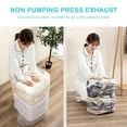 thumbnail image 3 of yeacher Dimensional Vacuum Storage Space Saver 1 Medium Pack Pump-less vacuum sealed storage bag for clothes, duvets, pillows, bedding, blankets, wardrobes etc. Save 80% space, 3 of 8