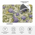 thumbnail image 4 of Purple Hydrangeas Doormat Outdoor Entrance 18"x30", Spring Floral Green Leaf Countryside Absorb Moisture Dirt Door Mats, Non-Slip Rubber Backing Floor Mats Indoor, Low-Profile Front Door Rugs, 4 of 9