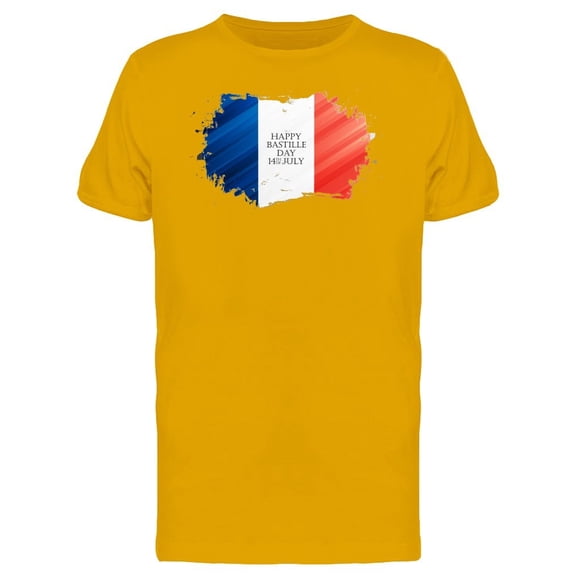 Happy Bastille Day France Flag Tee Men's -Image by Shutterstock
