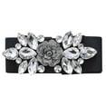 thumbnail image 2 of Cheers.US Women Lady Girls Wedding Party Fashion Floral Buckle Rhinestone Elastic Wide Clinch Belt Skinny Stretch Waist Belt, 2 of 3