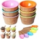 thumbnail image 4 of Set of 6 Ice Cream Dessert Bowls and Matching Spoons,Plastic,Wafer Design Ice Cream Cone Bowl, 4 of 5