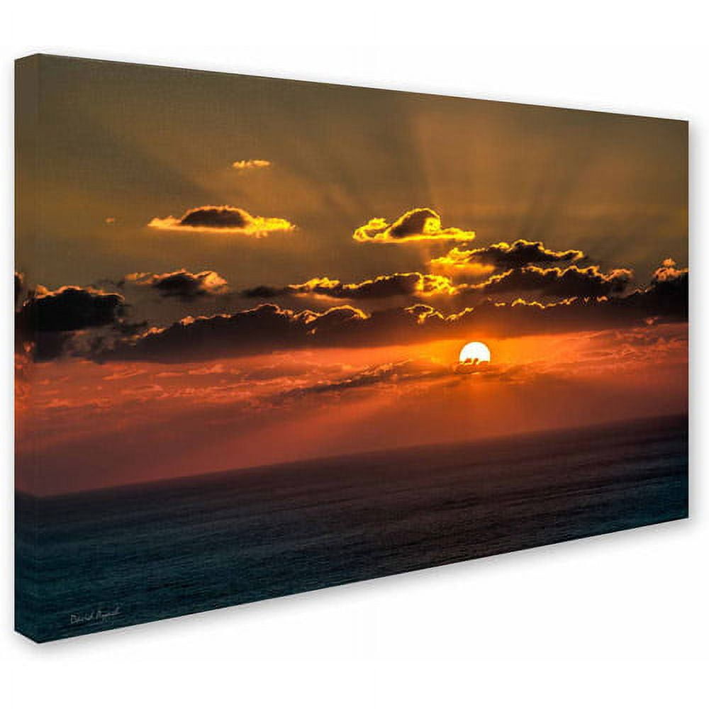 Trademark Fine Art "Mediterranean Sunset" Canvas Art by David Ayash