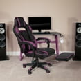 thumbnail image 3 of Flash Furniture X40 Gaming Chair Racing Ergonomic Computer Chair with Fully Reclining Back/Arms, Slide-Out Footrest, Massaging Lumbar - Black/Purple, 3 of 15