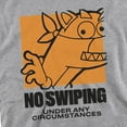 thumbnail image 2 of Popfunk Dora The Explorer No Swiping Under Any Circumstances Unisex Adult Crewneck Sweatshirt, Athletic Heather, X-Large, 2 of 5